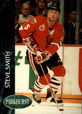 1992-93 Parkhurst Chicago Blackhawks Hockey Card #32 Steve Smith
