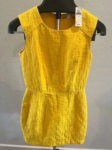 Banana Republic Canary Yellow Dress - Size 0 New With Tags - Picture 1 of 6