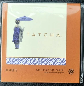 TATCHA Aburatorigami Japanese Beauty Paper Abaca Leaf & Gold Flake 30 Sheets NIP - Picture 1 of 3