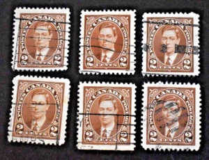 6 - 1937 Canada Stamps - Sc# 232 GVI - 2 Cent - Used/NG/VF - Picture 1 of 2