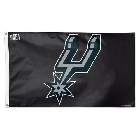 SAN ANTONIO SPURS LARGE LOGO NBA 3 X 5 DELUXE FLAG WITH BRASS GROMMETS NEW Cover