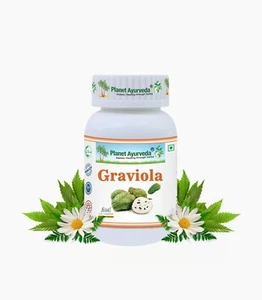 Planet Ayurveda Graviola Capsules - Pack of 2 (60 Capsules Each) with Free Ship - Picture 1 of 1