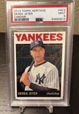 Derek Jeter 2013 Topps Heritage Chrome /999 HoF Yankees Low Pop