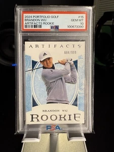 2024 Upper Deck Portfolio Golf Artifacts Rookie RC Brandon WU /999 PSA 10 💎  - Bild 1 von 2