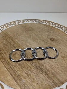 AUDI REAR TRUNK CHROME EMBLEM LOGO BADGE SIGN SYMBOL OEM - Picture 1 of 2