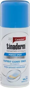 Canesten Tinaderm Powder Spray Rapidly Clears Tinea and Ringworm and Helps Preve - Picture 1 of 5