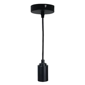 Kit colgante Prolite E27 - negro mate con cable de tela negro - Imagen 1 de 4