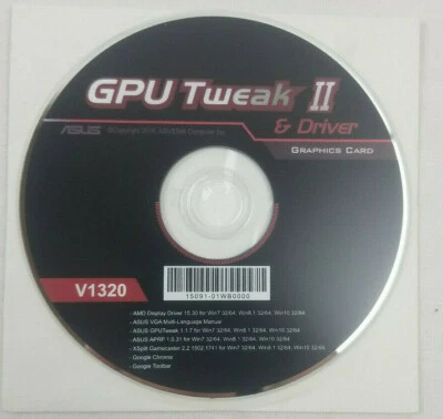 Genuine ASUS GPU Tweak II 2 and Driver CD V1320 2015 Software Disc  - Image 1 of 4