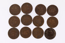 1892 Indian Head Cent Penny Coin - Good / Fine - Lot of 12 coins