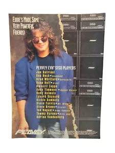 Vintage 80er Eddie Van Halen Magazin Printanzeige für Peavey E-Gitarren - Bild 1 von 1