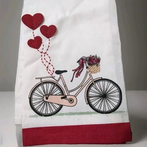 Valentine Küchentücher Fahrrad Bike Filz Ballon Herzen Blumen - Bild 1 von 6