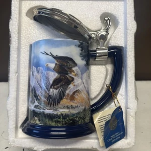 Franklin Mint Collector Tankard Ted Blaylock Eagle Of The Last Frontier Stein - Picture 1 of 9