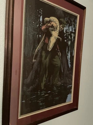 Cazador de caimanes “Louisiana Man” de Ron Picou enmarcado firmado y numerado 168/700 Foto 1 de 4