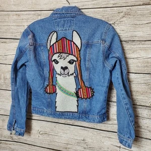 Inka Poupee Encantos Del Peru Denim Jacket - Picture 1 of 6