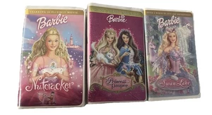 Barbie VHS Movie Lot (4) Nutcracker, Princess & Pauper, Rapunzel Swan Lake 01-03 - Picture 1 of 2