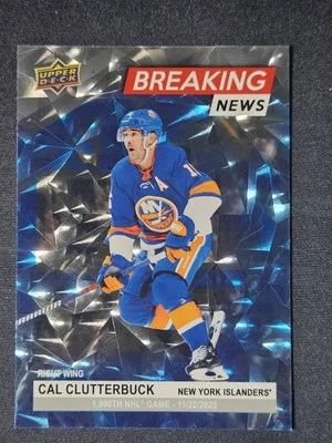 24-25 Upper Deck Cal Clutterbuck Breaking News 🔥🔥🔥 New York Islanders  - Image 1 of 2