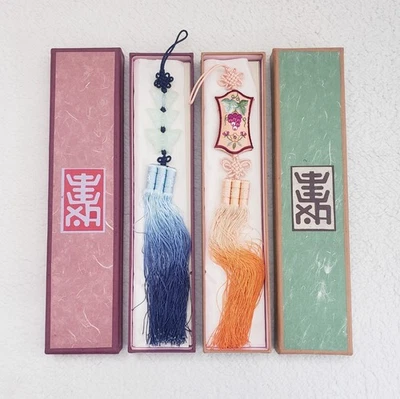 Lot of 2 NEW in Box Korean Traditional Hanbok Norigae Tassel Accessory - Image 1 of 4