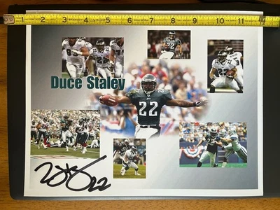 Фотомонтаж с автографом дуче Стейли 8,5x11 Philadelphia Eagles - Изображение 1 из 2