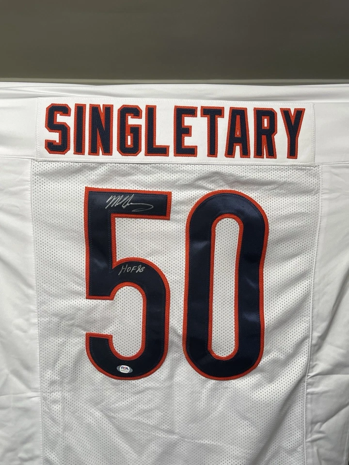 MIKE SINGLETARY BEARS AUTOGRAPHED JERSEY PSA CERTIFIED Sz XL EX+ COND - Image 1 of 4