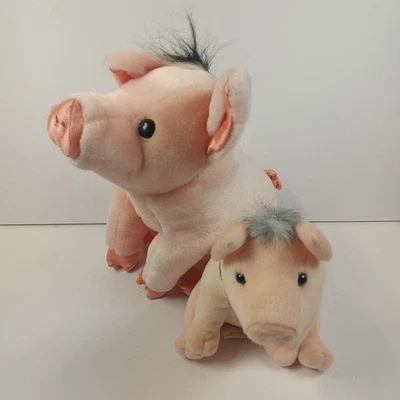 Vintage 1998 BABE 9" Plush  PIG IN THE CITY Piglet. 11" Babe Gallant Pig 1995. - Image 1 of 4