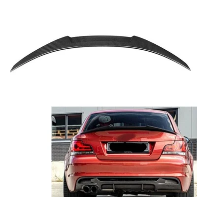REAL Carbon Fiber Trunk Boot Rear Spoiler For BMW E82 E88 1M Coupe 2007-2013 M - Image 1 of 4