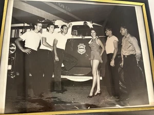 Phoenix Firemen Vintage 1951 Photo With Swim Model & Truck Framed (r) - Picture 1 of 8