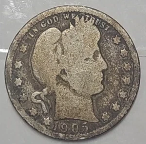 1905-P Quartiere da Barbiere - 0,25€ - 90% Argento Circolato - Foto 1 di 2
