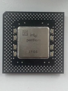 CPU Processeur Intel Pentium SY037 166 MHz FSB 66 Socket 7 Pentium I CPU. - Photo 1/3