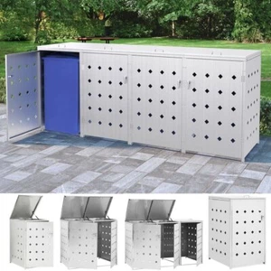Mülltonnenbox Müllbox Edelstahl 1/2/3/4er Mülltonnenverkleidung für 240L Box - Bild 1 von 51