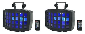 2) Rockville BD20 Battery Powered Wireless DMX DJ Party Dance Floor Derby Lights - Picture 1 of 11