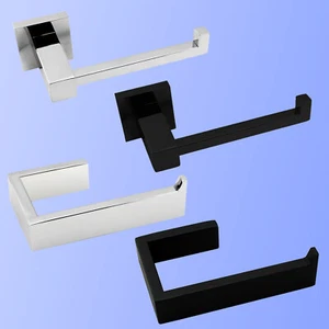Bathroom SUS 304 Toilet Paper Roll Holder Hook Square Wall Mounted Tissue Hanger - Picture 1 of 17