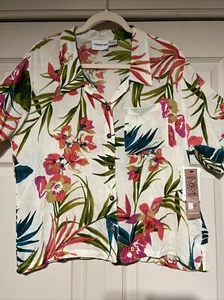 Raya ☀️Sun Women’s LG Floral Shirt 3/4 Sleeve Multicolored Popular In Caribbean - Picture 1 of 14