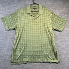 Cambridge Classics Polo Shirt Men's XL Green Check Pima Cotton Short Sleeve