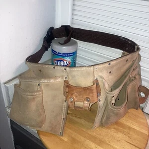 Nicholas Heavy Split Cowhide No. 490X Tool Belt - 🇺🇸 Vintage Carpenter’s Belt - Picture 1 of 5