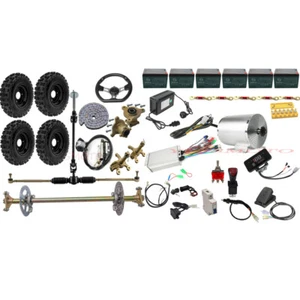 2500W 3000W Brushless Motor Rear Axle Kit Pedal/Grip for E-bike ATV Quad Bicycle - Picture 1 of 64