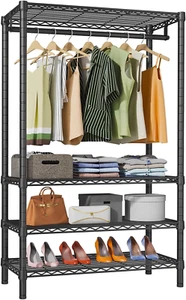V1S Wire Garment Rack 4 Tiers Heavy Duty Clothes Rack for Hanging Clothes Large - Picture 1 of 6