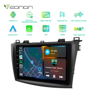 For Mazda 3 10-13 9" Car Radio Stereo 6+64 Android 13 Wireless CarPlay GPS Audio - Picture 1 of 34