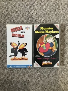 Various Animation VHS Bundle - Heckle & Jeckle - My Pet Monster - PAL - WORKING - Picture 1 of 4