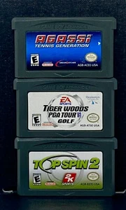 Game Boy Advance Lot - 3 Games - Tiger Woods, Top Spin 2 & More TESTED WORKING - Afbeelding 1 van 10
