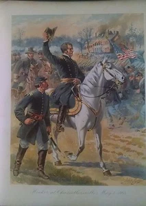 1897 H.A. Ogden Civil War Print Hooker at Chancellorsville Knight & Brown - Picture 1 of 2