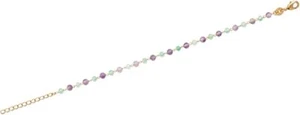 Armband Vergoldet 18 Karat - Steine Natürliche Aventurine/Aquamarin - Bild 1 von 4