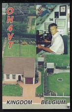 QSL QSO CARD"ON4VT,Danny Van Tricht At Radio,00,House/Antenna",Belgium(Q6650)