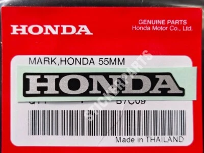 1 PIEZA PARA HONDA TEXTO PEGATINA LOGOTIPO CALCOMANÍA EMBLEMA TANQUE DE COMBUSTIBLE CARENADO PLATA-NEGRO 55mm Foto 1 de 4