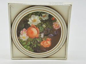 English Life Juego de 6 Posavasos Redondos Traseros de Corcho Rosa Clásica 4" Nuevo Precintado - Imagen 1 de 3