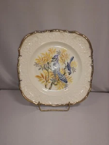 Canonburg Piatto decorativo con finiture in oro 22K e ghiandaia blu - Foto 1 di 2