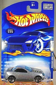 2001 Hot Wheels Mainline/Collector #225 MERCEDES-BENZ SLK Silver w/Chrome 5DotSp - Picture 1 of 5