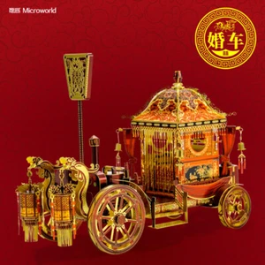 New Wedding Car Model DIY Jigsaw Learning Adult Manual Toys 3D Metal Puzzle - Picture 1 of 11