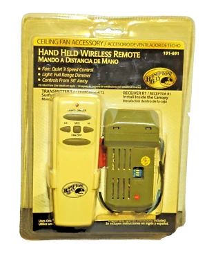 Hampton Bay Wireless Ceiling Fan Remote Control Fits Dual Mount & Downrod 191691 - Image 1 of 4