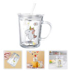 White Graduated Sippy Cup Student Kids Milk Drinking
