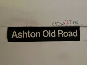 Manchester Feb 1975 Destination Bus Blind 24” Gift - Ashton Old Road - Picture 1 of 12